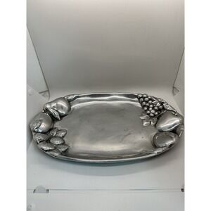 Vari Disenos Ismael‎ Valenzuela Romo Pewter Serving Tray Guadalajara Mexico